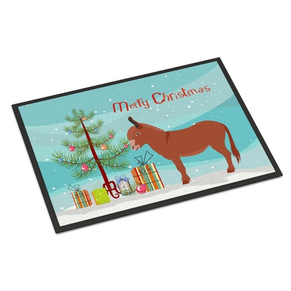 Carolines Treasures Irish Donkey Christmas Indoor or Outdoor Mat, 24 x 36 in. BB9215JMAT - main